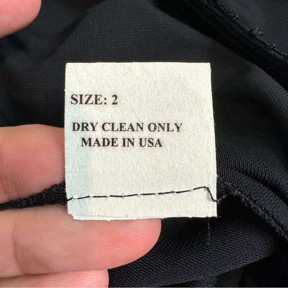 Yigal Azrouel Black Lace Sleeve Wrap Midi Dress 2 - Picture 10 of 13